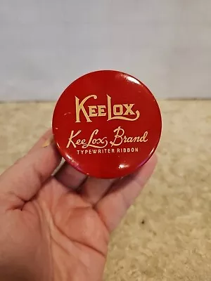 Vintage KeeLox Tin Ribbon Red Underwood Brand Typewriter Secretarial Ink EMPTY • $9.99