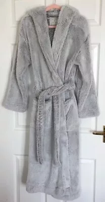 M & S Day Dreams Size Small Long Ladies Dressing Gown GreyVery Good Condition • £5.99