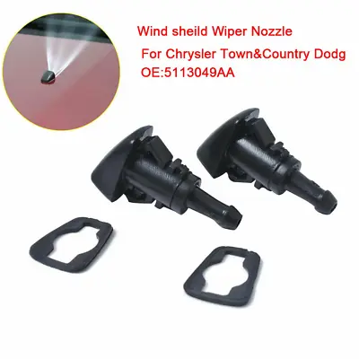 $4.74 • Buy 2PCS Windshield Spray Nozzle Washer Fit For CHRYSLER JEEP DODGE RAM 5113049AA