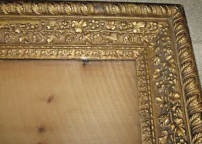 Ornate Antique Wooden Gesso Frame  Gold Gilt FITS 10X12  Photo 16 X18   • $69