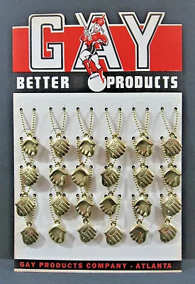 Vintage Baseball Gloves (24) Gold Plated Charms Gay Store Display Unsold Stock • $129.99