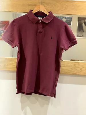 Men’s Medium Jack Wills Polo Shirt Burgundy • £4