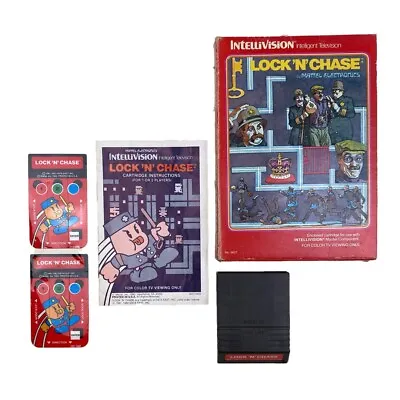 LOCK N CHASE Mattel Intellivision Vintage Video Game With Manual And STICKERS • $15