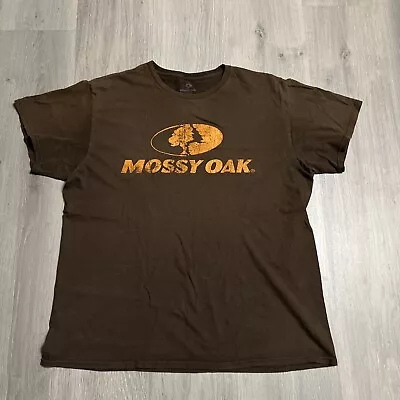 Mossy Oak Graphic Tee Shirt Adult L Faded Brown Tagless Short Sleeve T-Shirt • $9.99