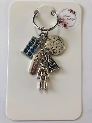 Dr Who Themed Keyring With Dalek Tardis Cyberman • £5