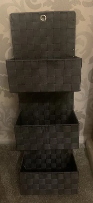 £9.50 • Buy New, Grey, Material , Hanging Self Unit.  27” Tall, 10” Long, 6” Wide