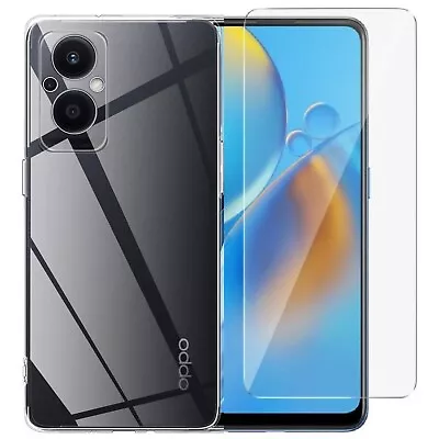 For OPPO RENO 7Z 5G CLEAR CASE + TEMPERED GLASS SCREEN PROTECTOR SHOCKPROOF 7 Z • $9.69