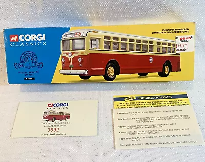 CORGI Vintage Bus Lines 1: 50 PUBLIC SERVICE GM 4502 40th Anniversary NIB W COA • $39