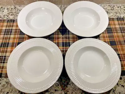 Mikasa Italian Countryside Large Rim Soup Bowl Set Of 4 Elegant White DD900 • $21.95