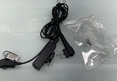 Surveillance Behind-the-Ear Headset Transparent Black PTT/VOX (YY) • $11.04