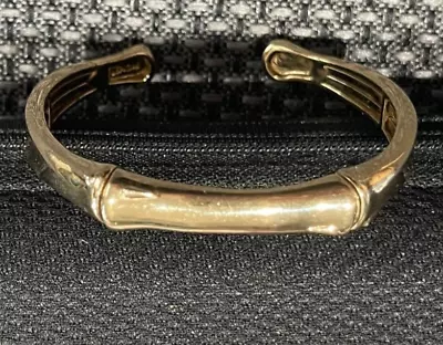 ☘☘Vintage Monet Thin Rounded Front Open Back Gold Tone Flex Cuff Bracelet ☘☘ • $6.85