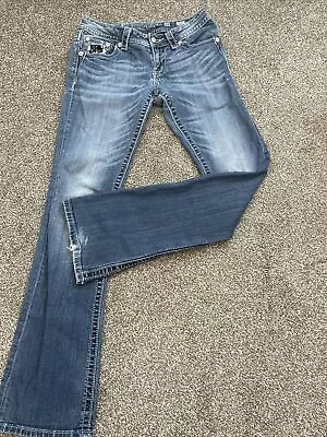 Miss Me Women’s Jeans Size 28 Boot Cut Triangular Pockets Embellished • $26.98