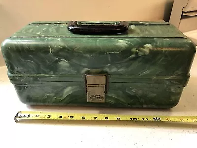 Vintage Plano 4200 Marbled Swirl Green Plas-Tak Tackle Box • $5.95
