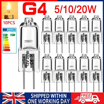 £3.99 • Buy 10pcs G4 Halogen Bulbs Capsule Lamps Light Lamp 5W 10W 20W Watt 12V Volt 2 Pin