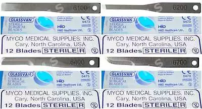 MYCO GLASSVAN Mini Surgical Blades Carbon Sterile 12/BX 6100 6200 6400 6700 • $11.99