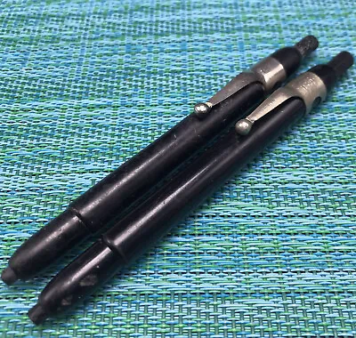 2 Vintage Black Grease Pencil Listo Mechanical Crayon Markers #1620 USA • $11.99