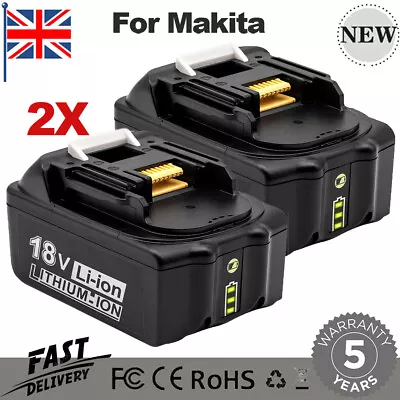 2X For Makita 5.5Ah 18V LXT Li-ion Makstar Battery BL1850B BL1830 BL1860 • £32.89