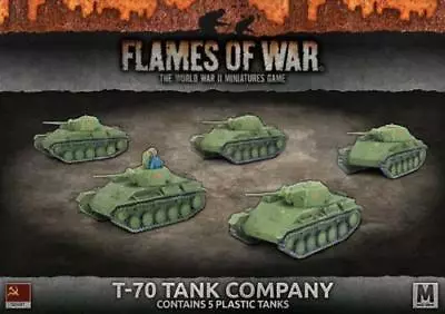 Flames Of War SBX55 Mid War Soviet T-70 Tank Company Battlefront Miniatures • $45