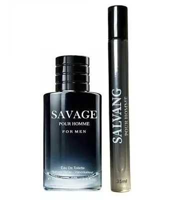 Pack Of 2 Savage For Men EDT 100 Ml/3.4 Fl.oz.+ Salvang 35 Ml Inspired Perfume • $14.99