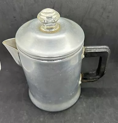 Vintage Premier Aluminum Coffee Pot Percolator Stovetop Camp Quality Cowboy • $29.90