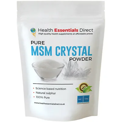 Pure MSM Crystal Powder (Methyl Sulfonyl Methane Beauty Mineral) Choose Size • £8.09