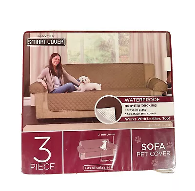 Maytex Slipcover Loveseat Pet Cover 3 Piece Waterproof Quilted Suede  NEW  • $25