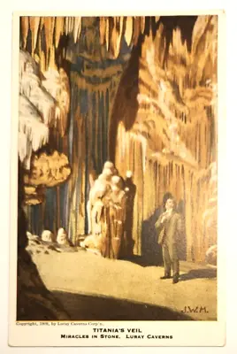 $1.99 • Buy Titania's Veil - Miracles In Stone The Beautiful Caverns Of Luray VA Postcard