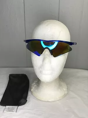 Rare Vintage Oakley Pro M Frame Sunglasses Blue Metallic Blue Lense Case MADE US • $149.99