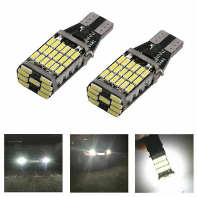 2 X T15 W16W Reverse 921 955 Led Car Light Bulbs Xenon White 12v BAY15D 6000K UK • £3.59