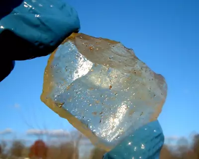 Libyan Desert Glass Meteorite Tektite Impact Specimen(  95 Crt) Flat  Gem AA+ • $37.50