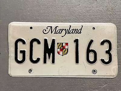 Vintage Maryland License Plate Shield 🛡️ Gcm-163 Cool!😎 • $11.99