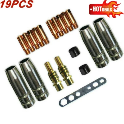 £7.49 • Buy 19X M6 0.8mm Torch Welder Contact Tips Holder Gas Nozzle For Welding MIG MB-15AK