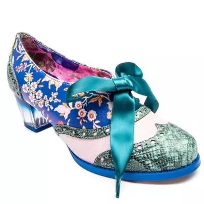 £44.99 • Buy Corporate Beauty Blue/Green  Irregular Choice 1960s Mod Shoes Brogues