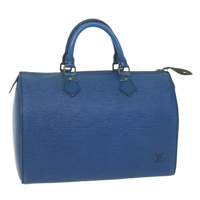 LOUIS VUITTON Epi Speedy 30 Hand Bag Toledo Blue M43005 LV Auth 62627 • $350.24