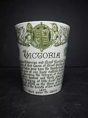 Queen Victoria Diamond Jubilee Ceramic Beaker Cup By Doulton Burslem Reg 293419 • £44.99