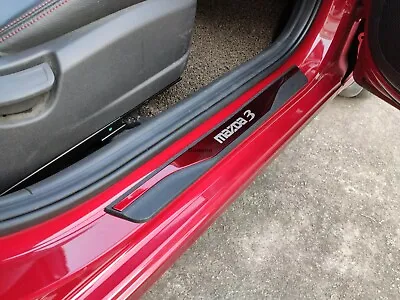 For Mazda 3 Accessories Car Door Sill Cover Scuff Plate Protector Guard 13-2022 • $48.39