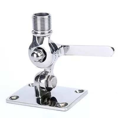 1 Inch 316 Stainless Steel Marine VHF Antenna Adjustable Base Mount For Boats • $29.99