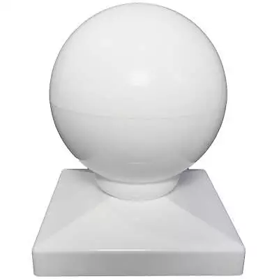 Vinyl Fence Post Cap (4 Inch Ball/Dome Style) White Vinyl Post Caps • $16.95