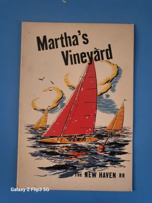 $23 • Buy Vtg 1900's Tourism Martha's Vineyard Ad Booklet NEW YORK NEW HAVEN RAILROAD 1946