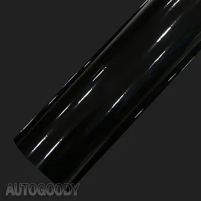 12  X 60  Gloss Black Vinyl Film Wrap Sticker Decal Air Bubble Free 1ft X 5ft • $8.82