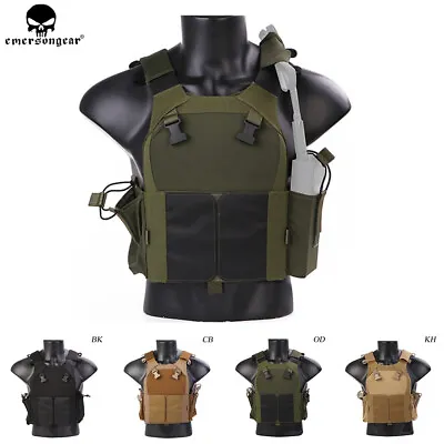 EMERSON Tactical Combat Vest Armor LV-MBAV Plate Carrier Body Army W/ Mag Pouch • $88.95