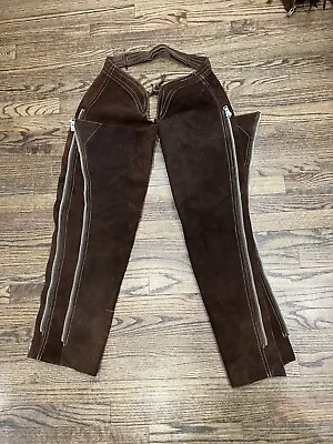 Vintage Suede Leather Chaps Work Ranch Wear Adult • $100