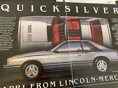 Ford Lincoln Mercury Capri Two Page Vintage Print Ad • $1.99