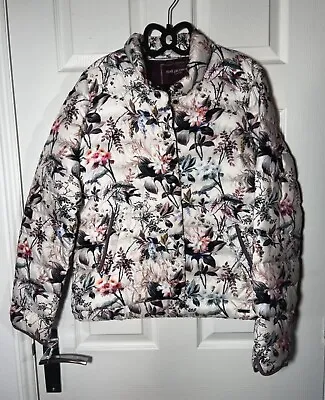 Ilse Jacobsen Hornbaek Down Padded Floral Jacket Coat UK Size 14 • £12.99