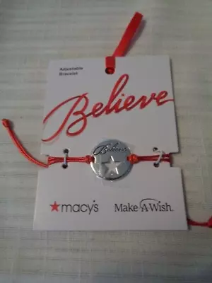 Macy's Make-A-Wish Believe  Bracelet - NEW • $3.99