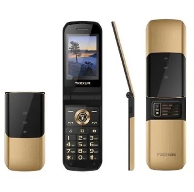 TKEXUN Flip Mobile Phone Touch SOS Metal Body Magic Voice Dual Sim Cellphone • $43.99