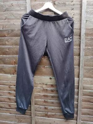 Emporio Armani EA7 Women's Dark Grey Sweatpants/joggers Y2k Logo • £25.50