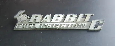 VW Rabbit C Fuel Injected Original Plastic OEM Emblem/Badge 342A • $15