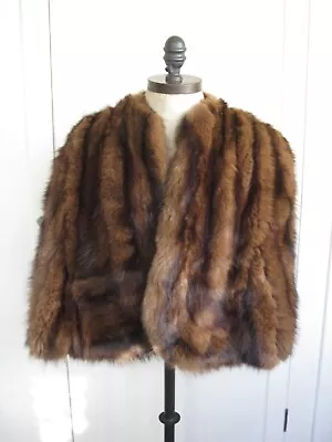 $54.99 • Buy Real Mink Fur Cape Stole Shawl Wrap For Craft Or Cleaning