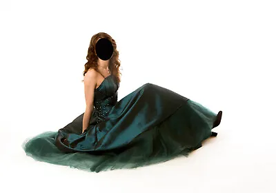 £210 • Buy Turquoise/Green/Blue Prom Dress Size 6 Petite Frame